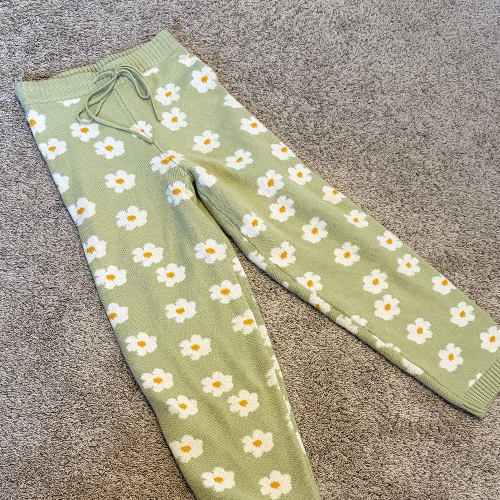 Floral Knit Joggers